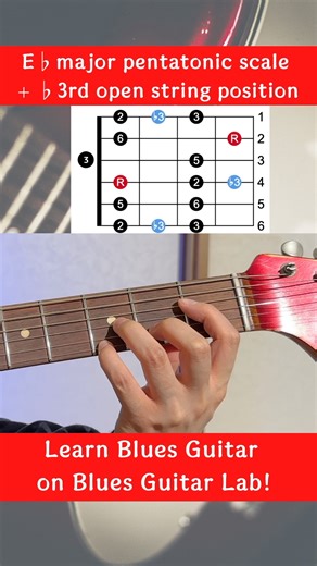E ♭ major pentatonic scale ♭3 Open String Position #openstrings #scales #guitartabs - 🎸 Blues solos feeling stale? Open string scales unlock fresh ideas! New to it? E, A, D keys are easy starts. Want a boost? Free Blues Guitar Lab membership has diagrams. Try once, transform forever! ✨ - 🎸 Join Blues Guitar Lab free membership & community now! https://bit.ly/3QCyE48 - Get access to the 1st and 2nd chapters of our killer step-by-step blues guitar course 📘🎶 -10 handpicked videos from our premi