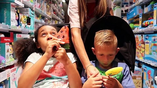 Bad Baby VS Crying baby Hide And Seek In Shopping Mall Toys R US Mommy Freaks Out!