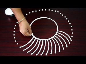 very creative frehand rangoli designs - kolam designs with freehand - with8out dots muggulu