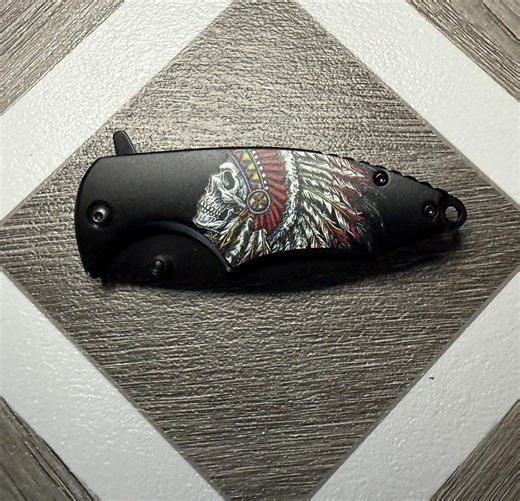 Native American Spring Assisted Folding Pocketknife #5060 - Etsy