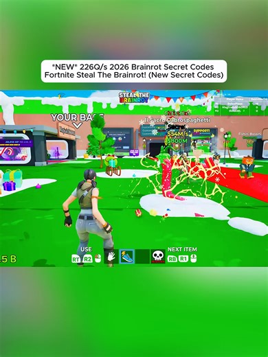 *NEW* 226Q/s 2026 Brainrot Secret Codes Fortnite Steal The Brainrot! (New Secret Codes) Part 5 #fortnite #brainrotcodes #stealthebrainrot #newsecret #secretcodes
