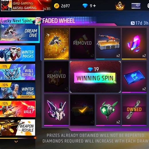 Got New Skywing In 2 Spins 💀🔥 || #freefire #ffshorts