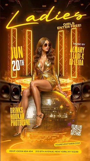 Ladies Night Animated Flyer | AE Template #graphicdesign #design #aftereffects #aftereffectsedit