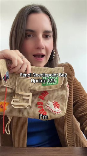 Update on the @Fendi Needlepoint Bag - complete with crash out mid way through #fendi #fendineedlepoint #needlepoint #fendibaguette #vintagefendi