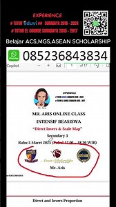 ASEAN SCHOLARSHIP SECONDARY 3 (Direct Invers and Scale Maps)