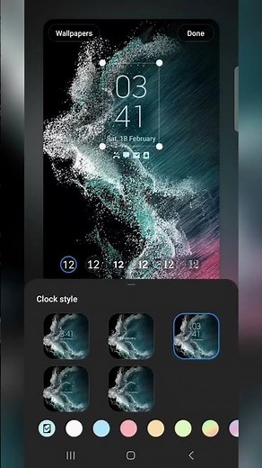 How to Change the Lock Screen Clock Style in Samsung S23, S23 Plus, S23 Ultra | #shorts #s23ultra
