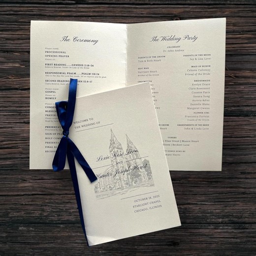 Catholic Wedding Program Template | Editable Canva Wedding Program | Ceremony Program Template - Etsy