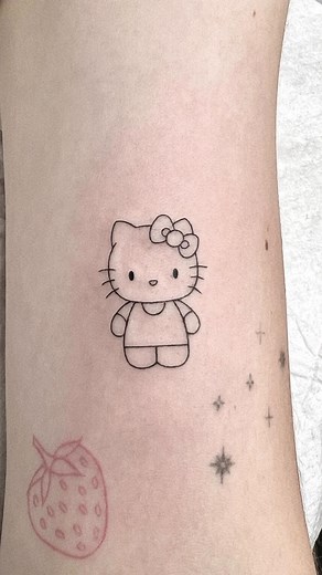 9.7M views · 105K reactions | Hello Kitty❤️‍ . . . . . . . #hellokitty #hellokittytattoo #kittytattoo #finelinetattoo #koreatattoo #tattoo #linetattoo #lineworktattoo #linework #koreantattoo #minitattoo #smalltattoo #seoultattoo #friendshiptattoo #서울타투 #tattoodesign #한국타투 #animationtattoo #커플타투 #홍대타투 #animetattoo #우정타투 #애니메이션타투 #ハローキティ | 지브타투 | Facebook