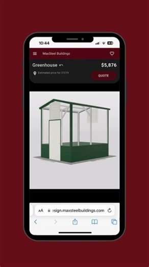 🎨 Design Your Dream #MaxSteel Building with Ease! Our 3D Configurator is your all-in-one tool to design, visualize, and customize any of our buildings—like this MaxSteel #Greenhouse or a stunning Pinnacle #Barn! Whether you’re on your phone or computer, creating your perfect building has never been simpler. Here’s what you can do: ✔️ See how our buildings fit into your space ✔️ Save your design and get a quote in minutes ✔️ Share your design with loved ones for feedback ✨ Pro Tip: On-screen col