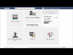 Facebook oldal létrehozása és készítése