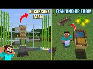 Minecraft automatic sugarcane farm and unlimited fish farm/on vtg!
