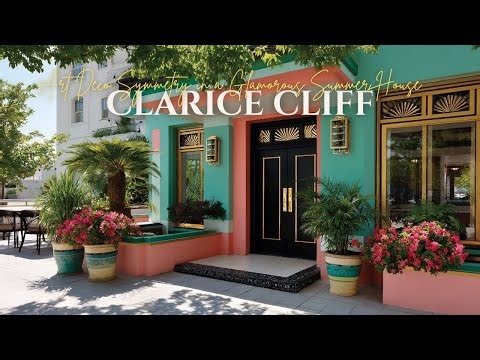 Clarice Cliff Colors Meet Art Deco Symmetry in a Glamorous Summer House Exterior