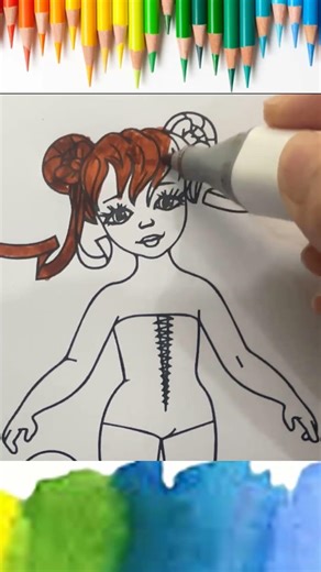 Cute Doll Coloring Pages for Kids