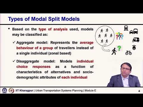 Lecture 31: Factors Influencing Mode Choice and Aggregate Modal Split Models