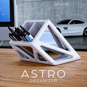 Aluminum & 3D Printed Desk Organizer: Modern Minimalist Design - Etsy