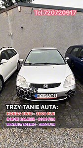 Trzy Tanie Auta z Oferty - HONDA CIVIC / RENAULT SCENIC / DODGE CALIBER #dodge #caliber #renault #honda #civic #benzyna #tanio #okazja #promo #oferta #ogłoszenie #moje4koła #renault #scenic #częstochowa #śląsk #wieluń #katowice #skup #sprzedaż #zamiana #niedziela | Moje4Koła - Częstochowa