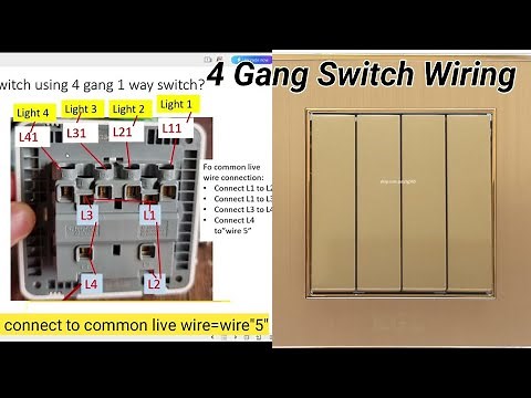 How To Install 4 Gang 1 Way Switch | Four Way Switch