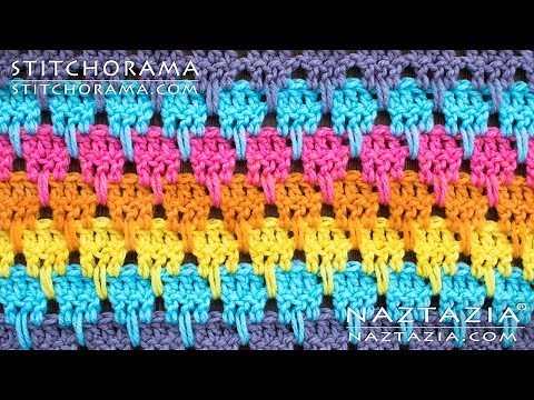 HOW to CROCHET LARKSFOOT STITCH Pattern - DIY Tutorial Stitchorama by Naztazia
