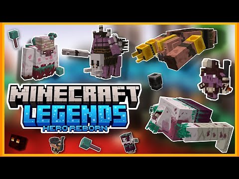 Minecraft Legends: Hero Reborn Addon for Minecraft Bedrock | Mobs Showcase | Minecraft Legends Addon