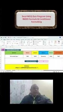 Excel MCQ Quiz Program Using INDEX Formula & Conditional Formatting