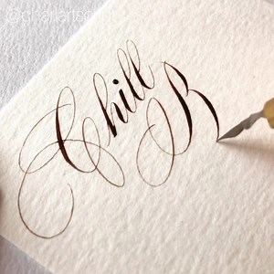 3.6M views · 933 shares | 24/7 chill beats constantly in the background. What do you like to play in the background when working? . Tools Pen holder: Copper sunrise Nib: Blanzy 552 Ink: Walnut ink Both available in our calligraphy kit! charlartscript.com/shop . #charlartscript #chillbeats #chilledcow #calligraphyvideo #calligraphy #satisfying #asmr# #satisfyingvideos | CS Calligraphy Studio | Facebook