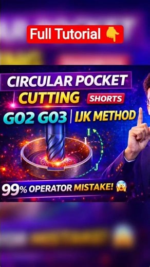 G02 G03 IJK Method | Circular Pocket in VMC || Expert Mr Mahesh