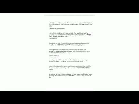 Motorcycle Permit Cheat Sheet questions with correct answers1