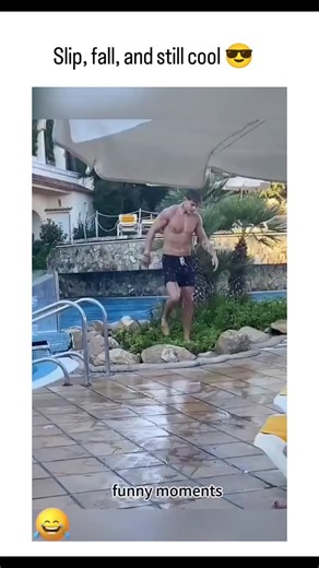 Laugh Vault on Instagram: "This instagram reel features a 62-second compilation video of humorous slip-and-fall fails, from poolside mishaps to bowling blunders and theater flubs, captioned "Slip, fall, and still cool" to highlight resilient or comedic recoveries. It garnered over 674,000 views and 1,100 likes within hours, with 518 replies mostly in Indonesian expressing empathy for the pain ("aduh sakit") or amusement ("ngakak"), reflecting strong regional engagement on X. Such fail videos tap