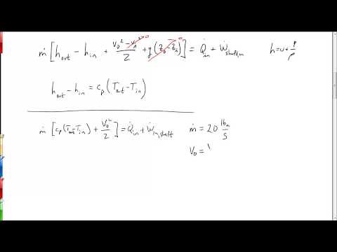 Compressor example (energy equation)