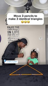 Move 3 pencils to make 3 identical triangles 🤣🤣🤣 #Trivia #Comedy #TBFunnyASF | Tbfunnyasf