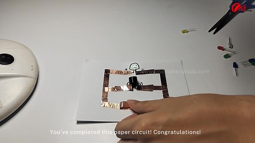 DIY Paper Circuit: LED and Buzzer Tutorial! 🌟🔔 Hey everyone! 👋 Excited to share a quick and fun project with you today – making a paper circuit with an LED and buzzer! In this short video, We'll walk you through the steps to create your own interactive circuit on paper. It's simple, educational, and perfect for all ages. Let's dive in! 🎨🔧 #papercircuit #diyelectronics #LED #buzzer #CraftingCommunity #holidaycrafts #onemakergroup