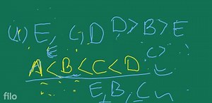 If A, B, C, D are numbers in increasing order and D, B, E are n... | Filo