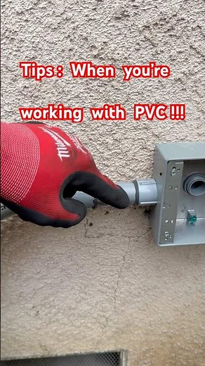 Working with PVC conduit and PVC glue ? Here’s a quick tip !