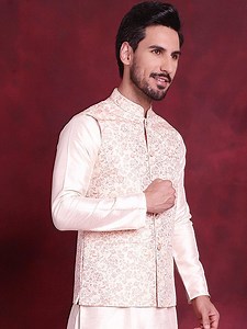 Buy Jompers Woven Design Nehru Jacket -  - Apparel for Men