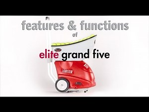 Portable tennis ball machine video brochure of elite grand five by Lobster Sports