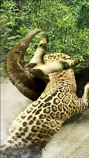 An Epic Battle... Ant eater Embarrasses The Jaguar