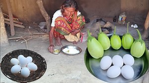 5.8M views · 57K reactions | our poor GRANDMA cooking EGG CURRY with brinjal __ rural life india __ grandma Village cooking | Village Foods | Facebook