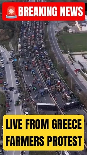🚨LIVE IN GREECE. FARMERS MASS PROTEST NOW!