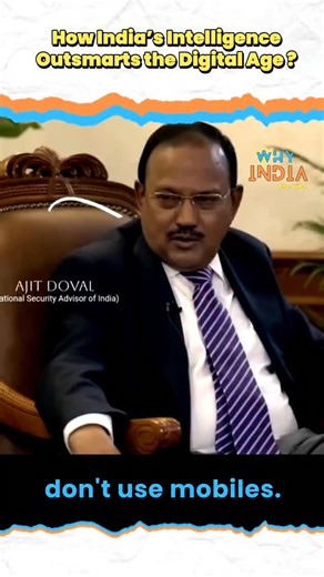 @why_india_official on Instagram: "🛡️ Security Before Convenience — The Ajit Doval Way 🇮🇳 In the reel, Ajit Doval reveals a mindset that defines India’s intelligence doctrine. He says he avoids mobile phones and traceable hardware, doesn’t use internet-enabled computers, and treats a computer purely like a typewriter — offline, isolated, secure. This isn’t paranoia. This is professional discipline at the highest level. Because when national security is at stake, convenience takes a back seat
