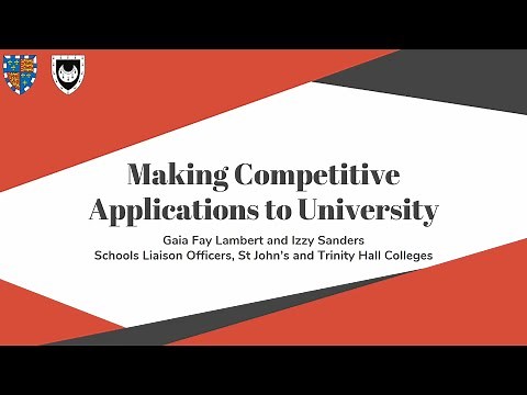 Making Competitive Applications to Cambridge