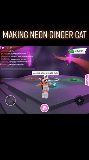 Creating a Neon Ginger Cat in Roblox Adopt Me!