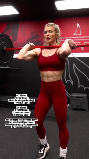 Barbell Weight RX: Men 115, Women 85 Scaled: Men 95, Women 65. Link in bio: Naked Training Program.