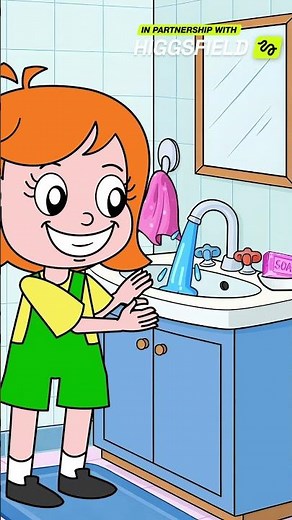 Wait! Wash Your Hands First 🧼 Before You Eat! #kids #learning