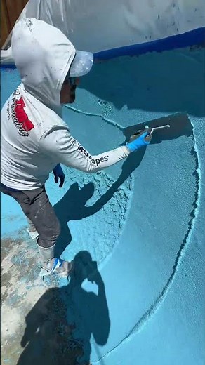 Aqua blue satisfyingvideos raza pools minipebble fyp pov #Shorts #primetimepoolplastering