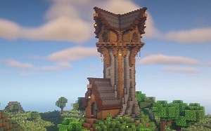 【建筑教程】带你建造一个巫师塔！