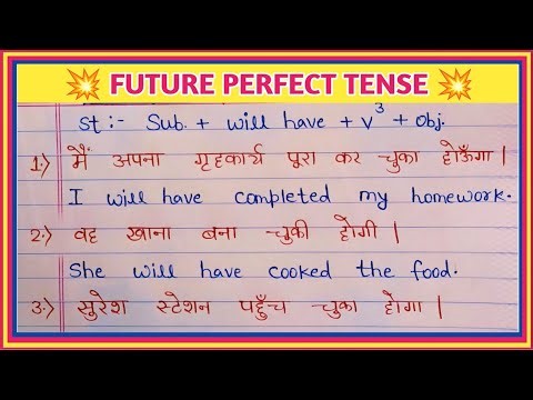 Future Perfect Tense Translation | Use of will have in English Grammar | Tense | Translate