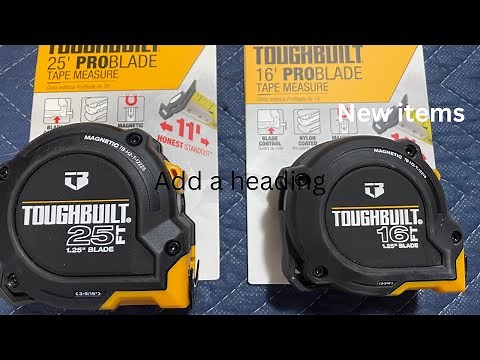 Toughbuilt new products NEW TAPE MEASURES #toughbuilt, #thetiminatortheto, #besttapemeasure