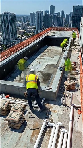 From Empty Roof to Ultra-Luxury Rooftop Swimming Pool | Cinematic Transformation