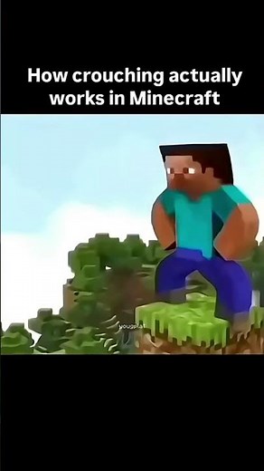 how crouch work in MINECRAFT @RMETHOD66 #minecraft