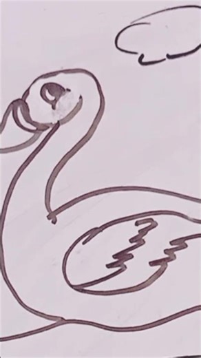 how to make a duck 🦆 sketch easily/#shortvideo /#art